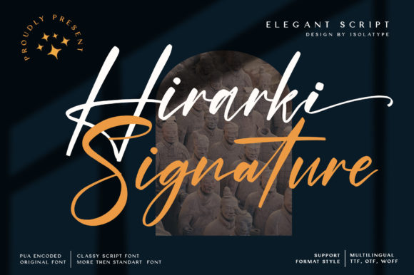 Hirarki Signature Script Font