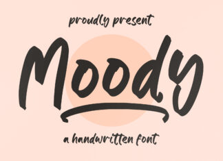Moody Script Font