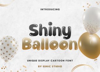 Shiny Balloon Display Font