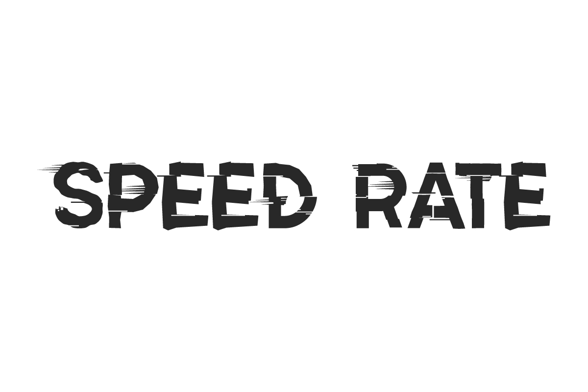 Speed Rate Display Font
