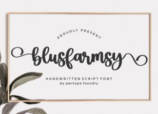 Blusfarmsy Script Font