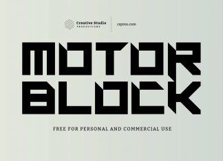 Motorblock Display Font