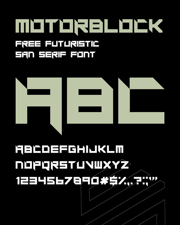 Motorblock Font Download Free Font