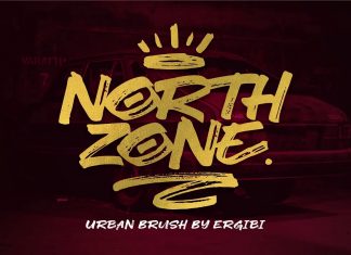 North Zone Brush Font