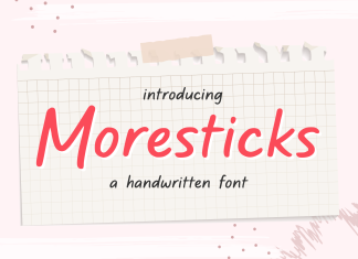 Moresticks Display Font