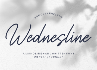 Wednesline Handwritten Font