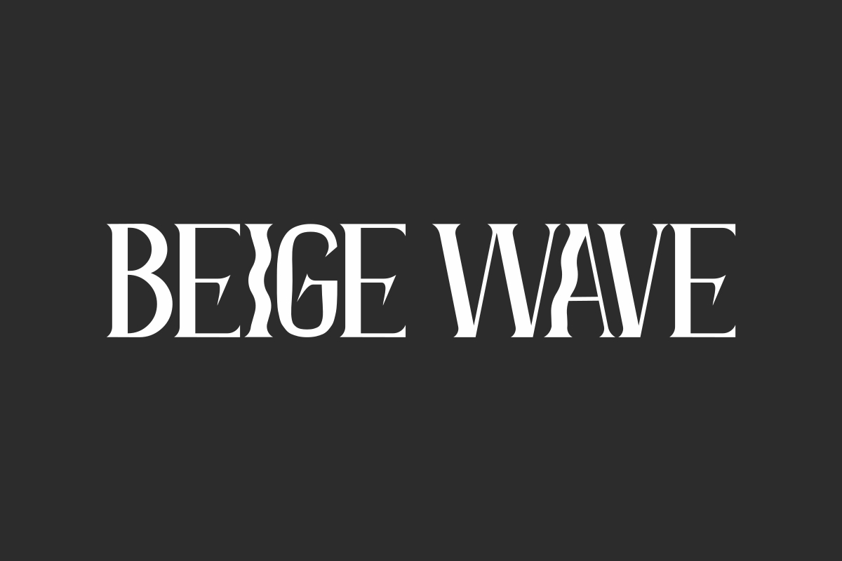 Beige Wave Display Font