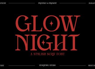 GLOW NIGHT Serif Font