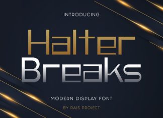 Halter Breaks Display Font