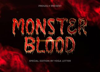 Monster Blood Display Font