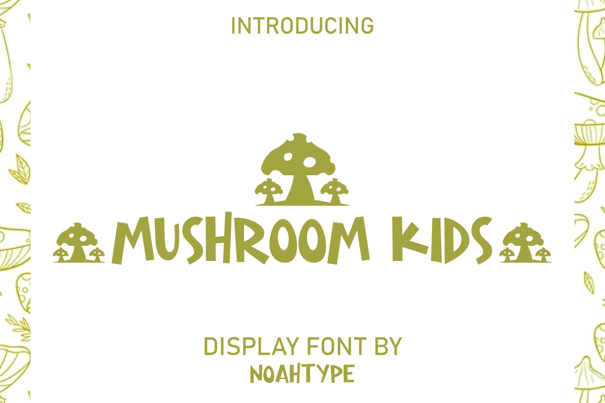 Mushroom Kids Display Font