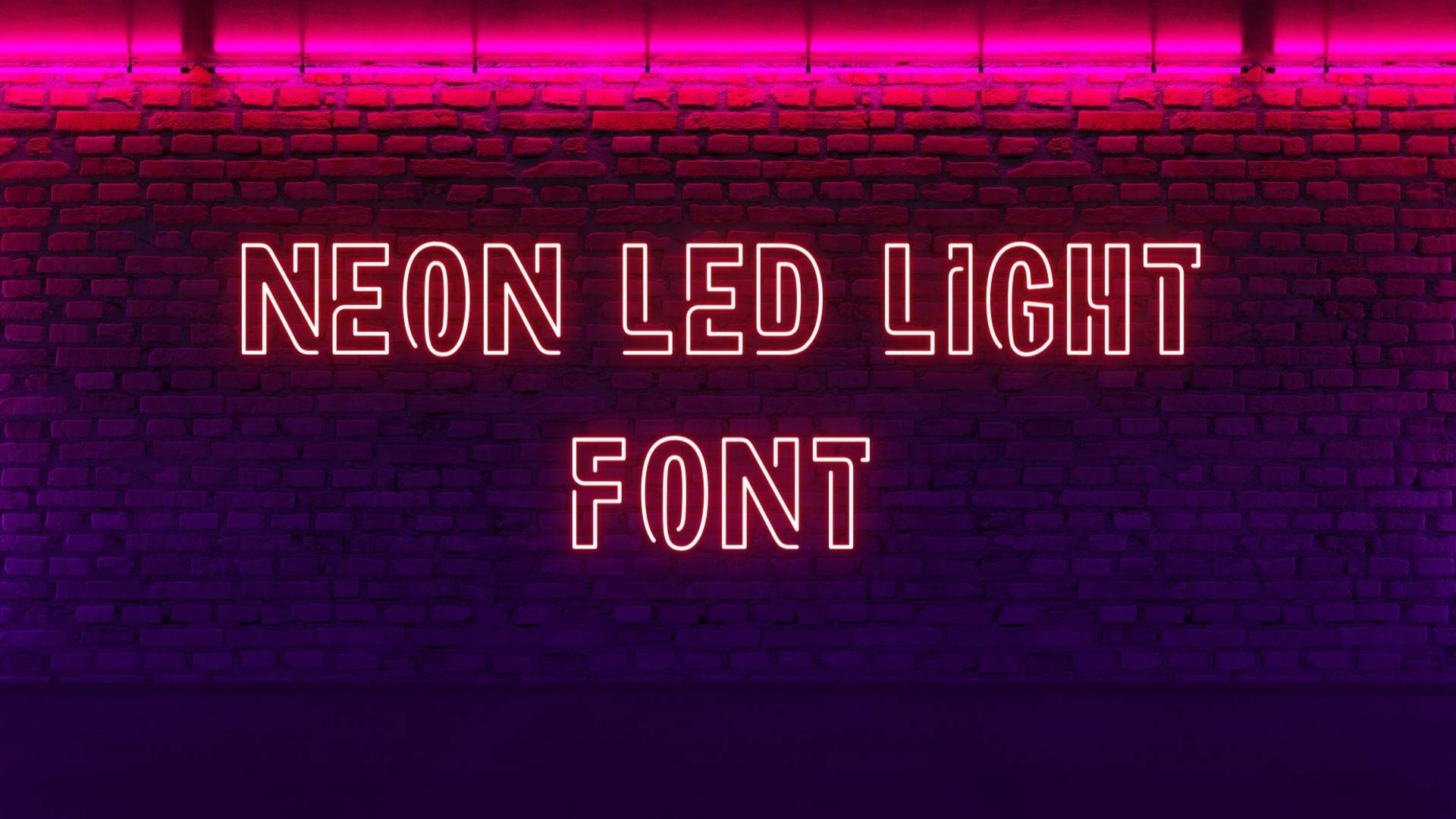 Neon Led Light Display Font