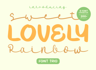 Sweet Lovely Rainbow Two Font