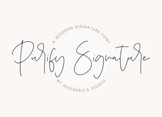 Purify Signature Script Font