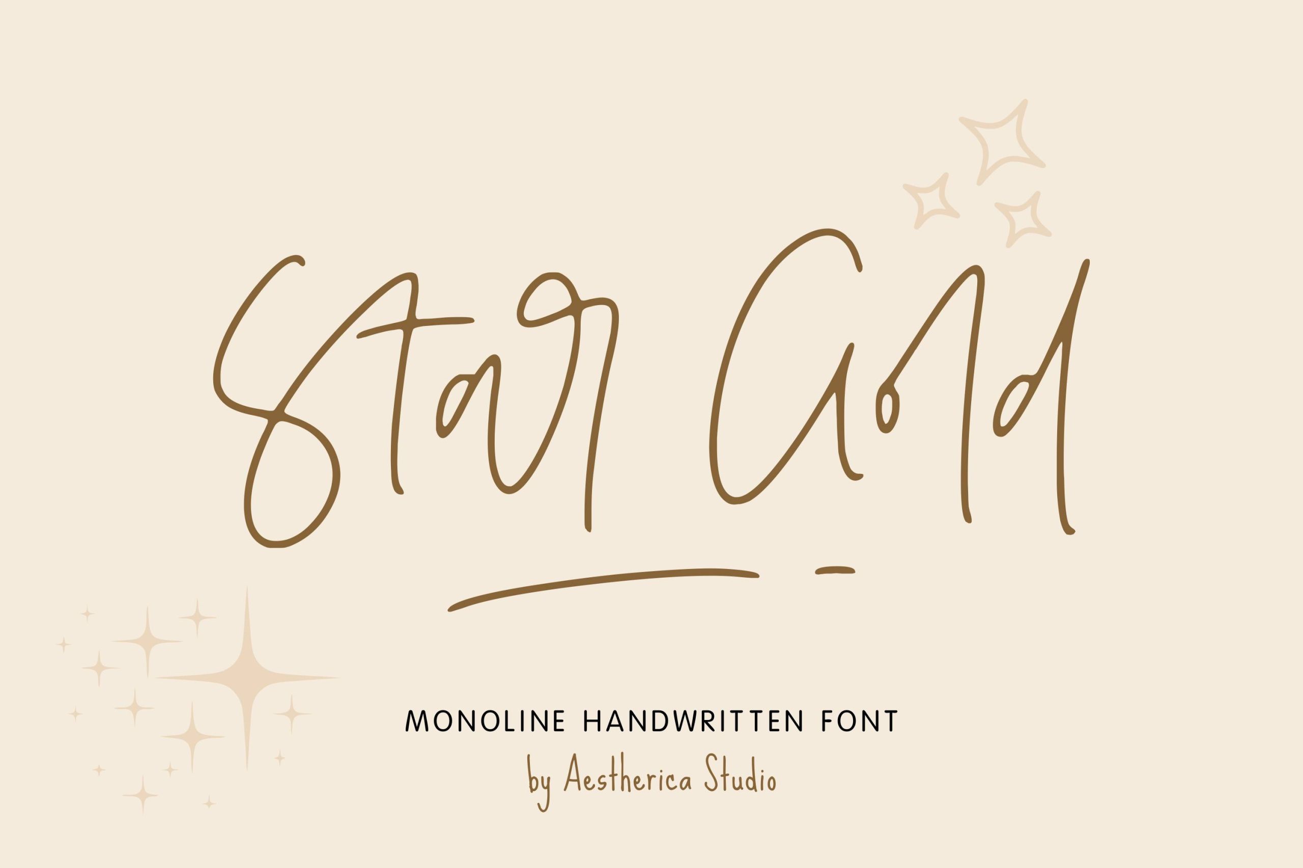 Star Gold Handwritten Font