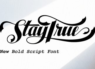 Staytrue Calligraphy Font