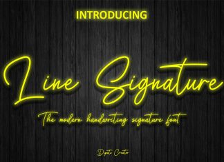 Line Signature Font