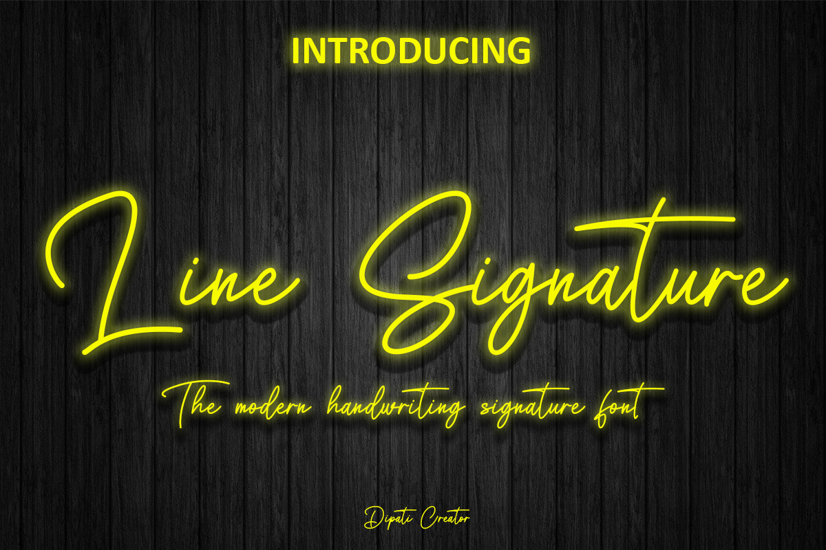 Line Signature Font