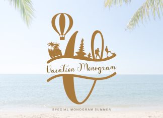 Vacation Monogram Script Font
