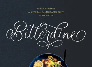 Bitterdine Calligraphy Font