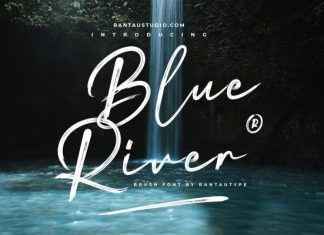 Blue River Brush Font