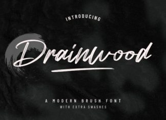 Drainwood Brush Font