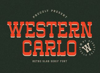 Western Carlo Slab Serif Font