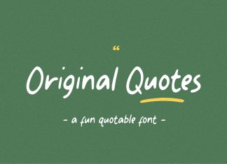 Original Quotes Display Font