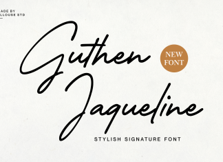 Guthen Jaqueline Handwritten Font