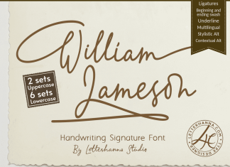 William Jameson Handwritten Font