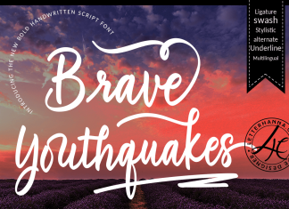 Brave Youthquakes Script Font