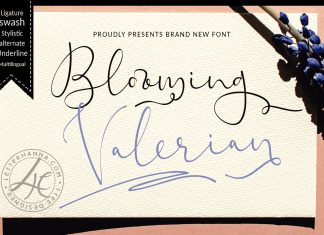 Blooming Valerian Handwritten Font
