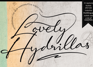 Lovely Hydrillas Script Font
