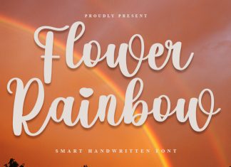 Flower Rainbow Script Font