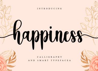 Happiness Calligraphy Font