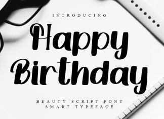 Happy Birthday Script Typeface