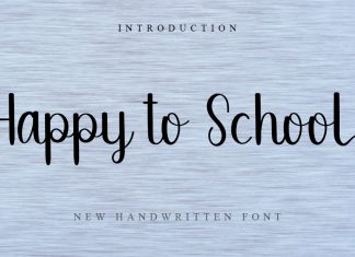Happy To School Script Font