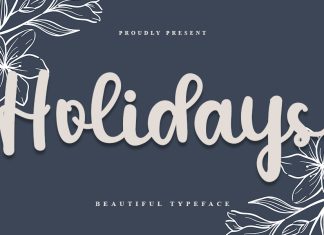 Holidays Script Typeface