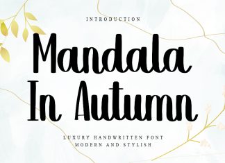 Mandala In Autumn Script Font