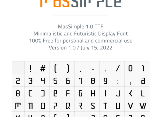 MasSimple 1.0 Font