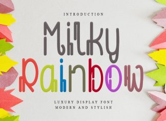 Milky Rainbow Display Font