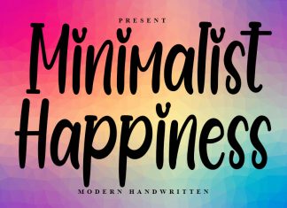 Minimalist Happiness Display Font