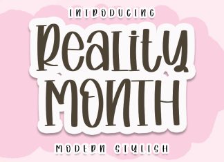 Reality MONTH Display Font