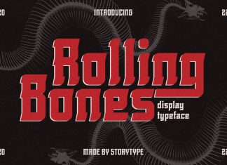 Rolling Bones Display Font