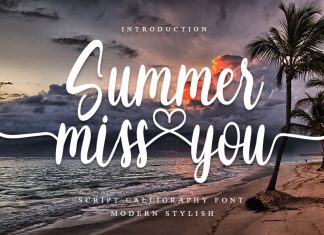 Summer Miss You Script Font