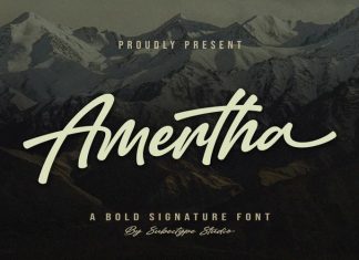 Amertha Handwritten Font