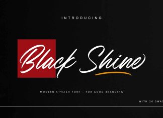 Black Shine Script Font