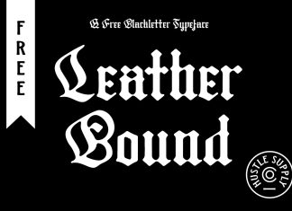 Leather Bound Display Font