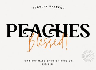 Peaches Blessed Font Duo