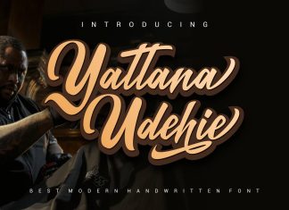 Yattana Udehie Calligraphy Font